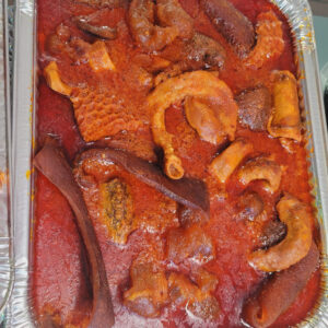 Buka Stew w/Assorted Meat (Goat Meat, Shaki and Ponmo)